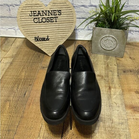 Vionic Kensley Women's Slip On Loafer Black Nappa - 9.5 Medium - Picture 7 of 9